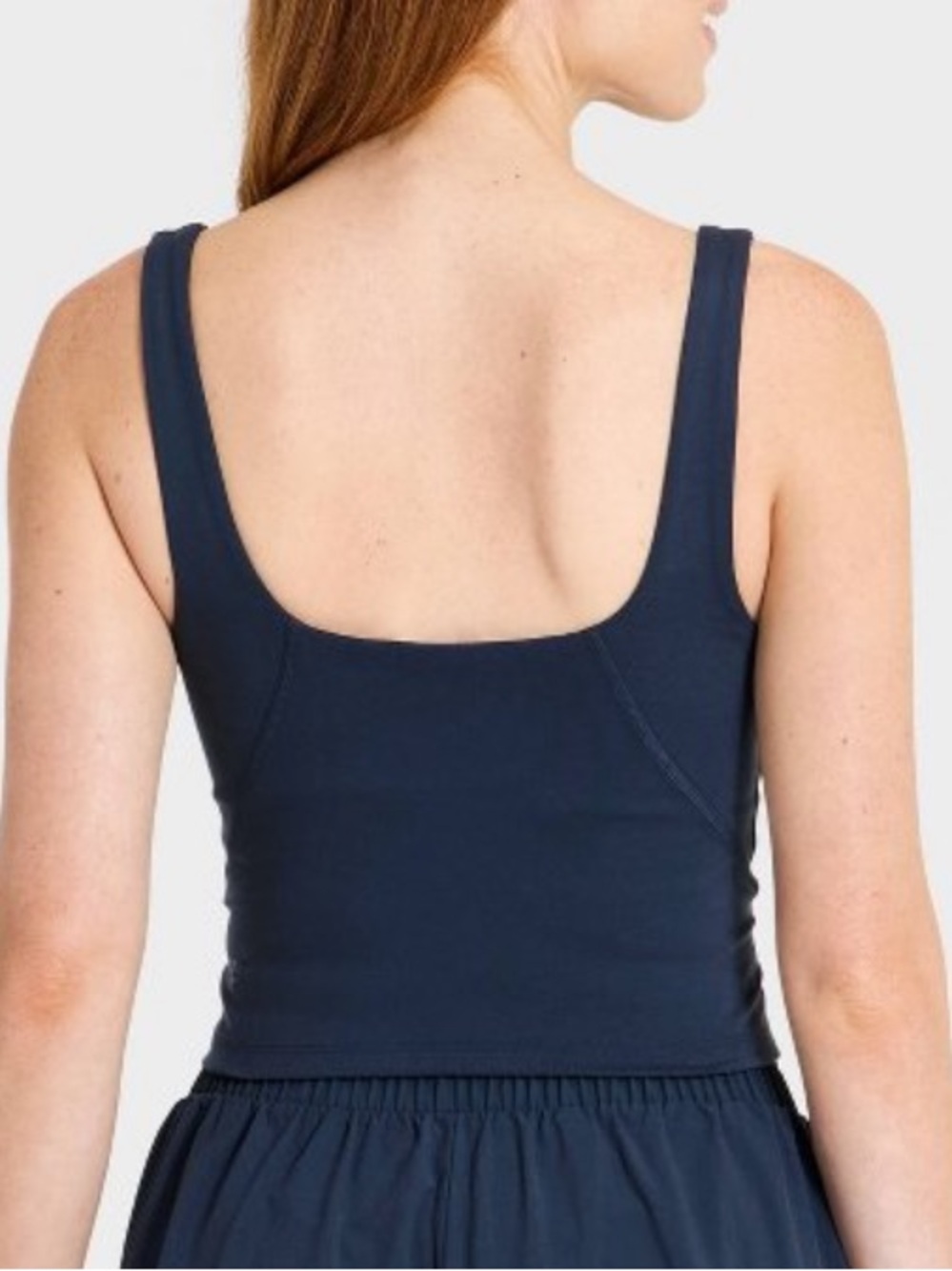 all in motion super flex Navy Square Neck cropped Tank NWT 8 - Picture 2 of 6